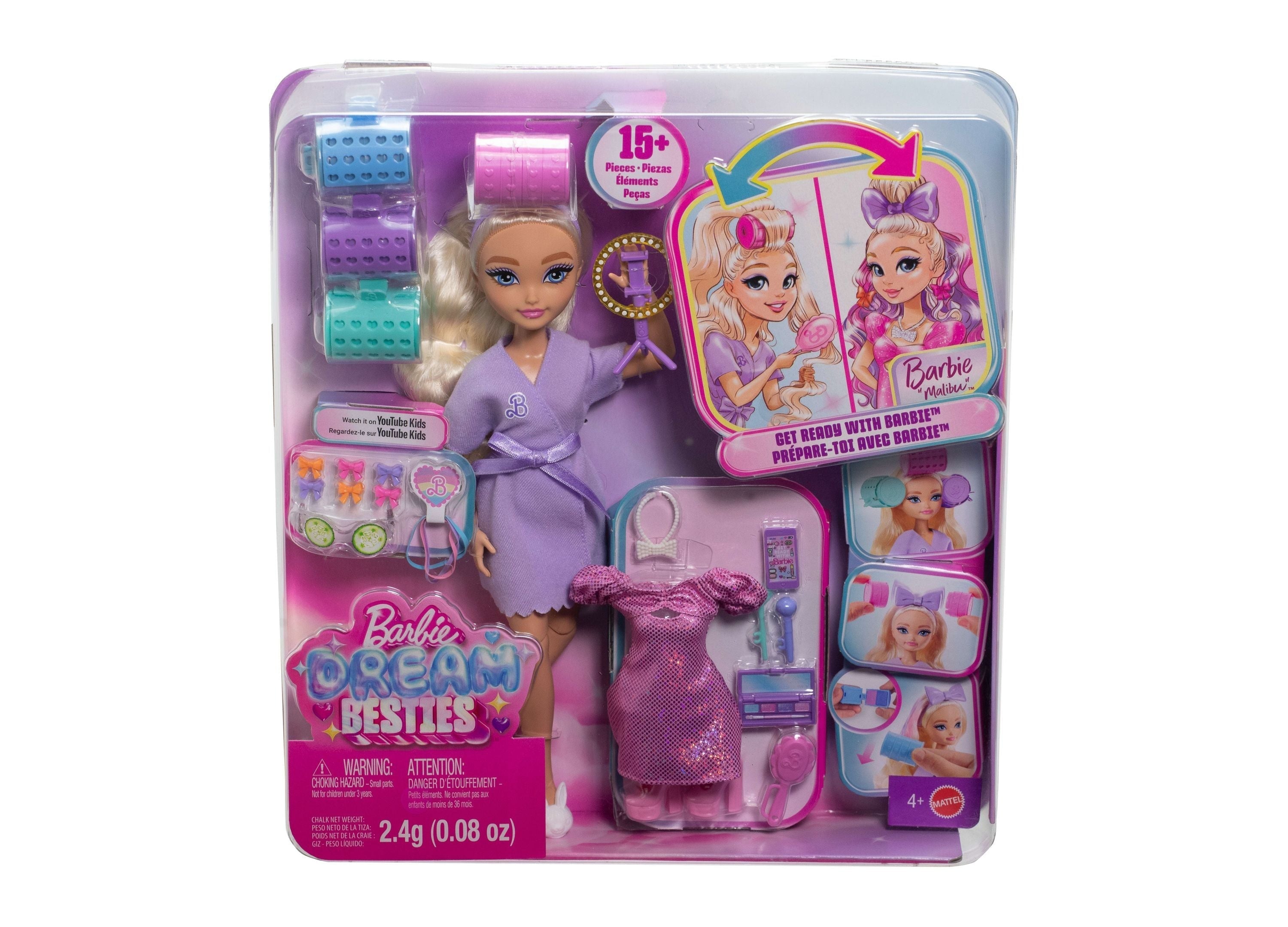 Barbie Dream Besties Get Ready With Malibu Doll And Accessories
