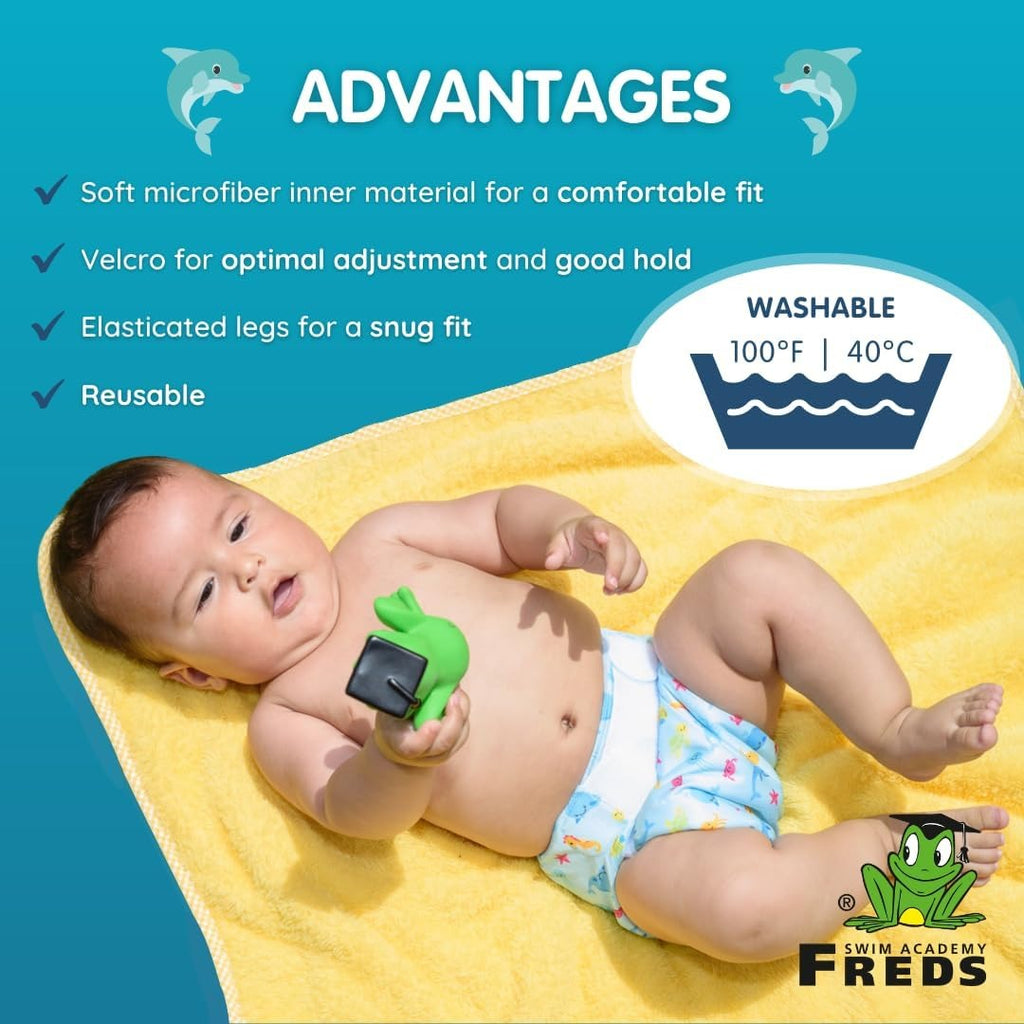 FREDS SWIM ACADEMY Vibrant Blue Swim Nappy for Toddlers