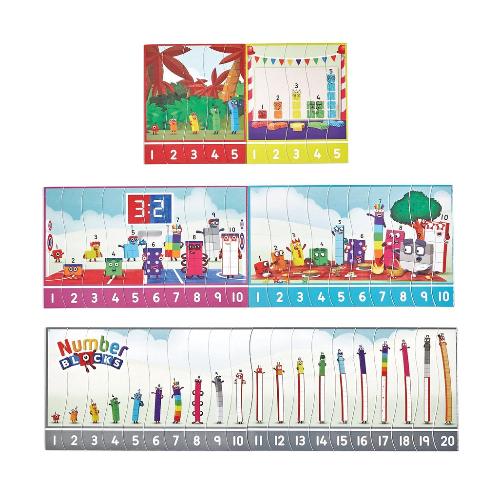 Hand2Mind Numberblocks Sequencing Puzzle Set - Math Learning Fun