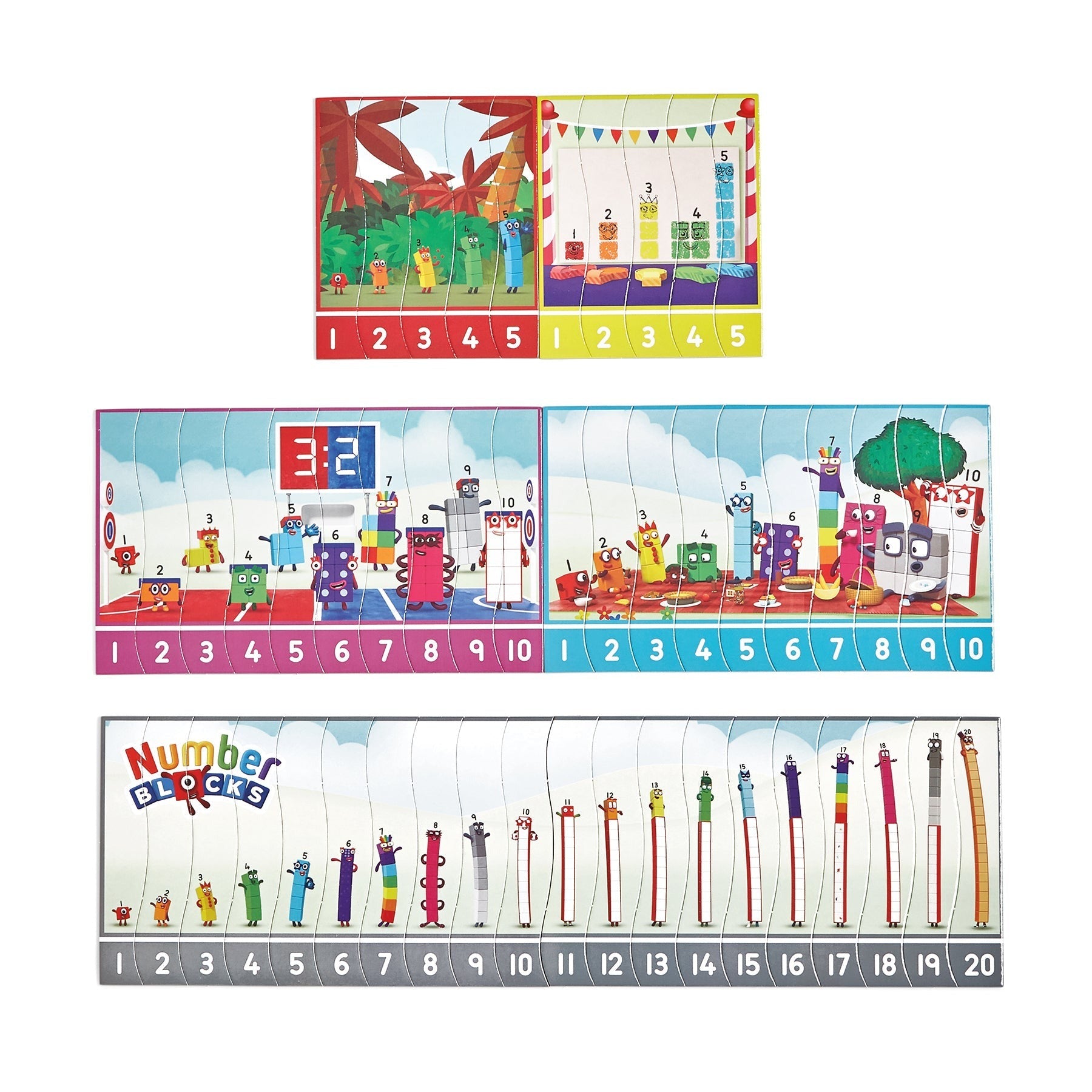 Hand2Mind Numberblocks Sequencing Puzzle Set - Math Learning Fun