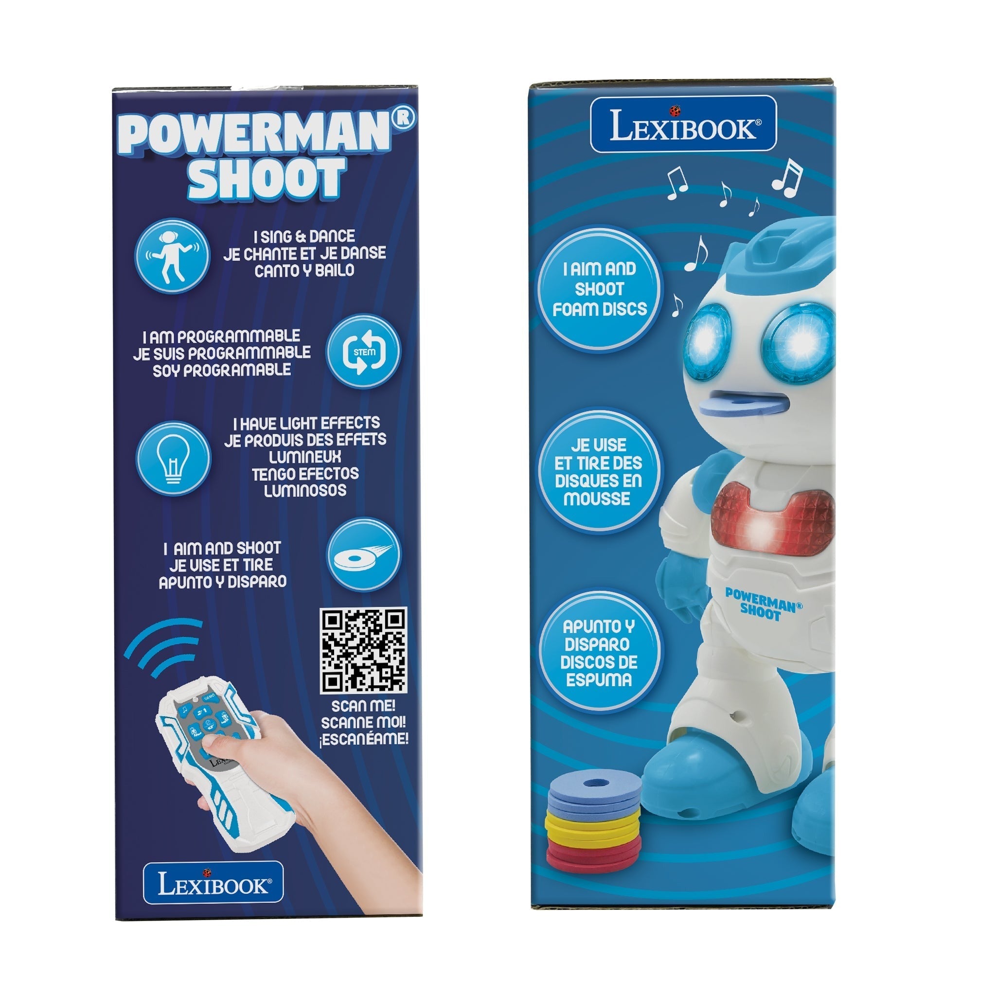 Lexibook Powerman Shoot STEM Robot With Remote Control And Foam Discs