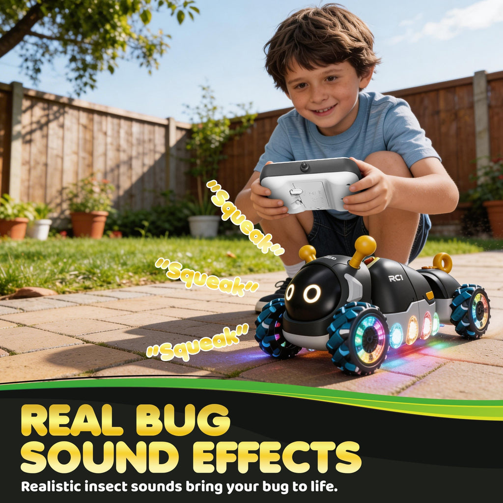 Contixo RC1 Mech Stunt RC Caterpillar Car with 2.4GHz Remote, 360° Spins, LED, Mist Spray, All-Terrain