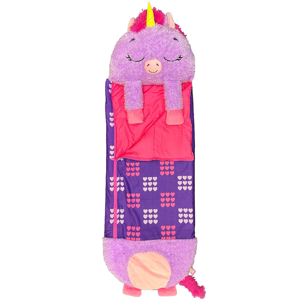 Happy Nappers Purple Unicorn Pillow & Sleepy Sack 2-in-1 Plush - Large 66x30"