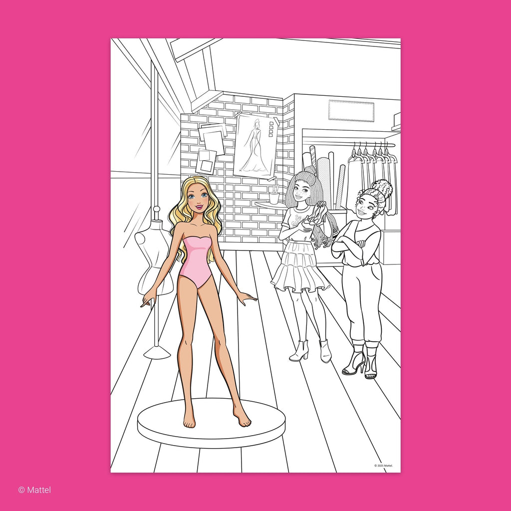 Barbie Color & Sticker Fun Book with 230+ Reusable Stickers