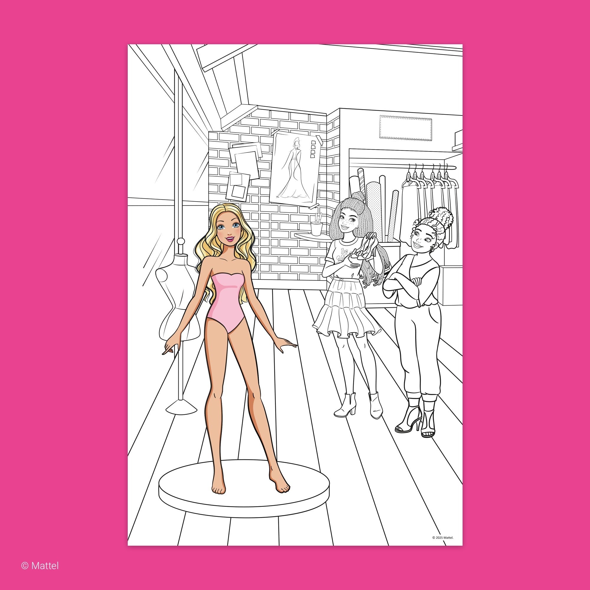 Barbie Color & Sticker Fun Book with 230+ Reusable Stickers