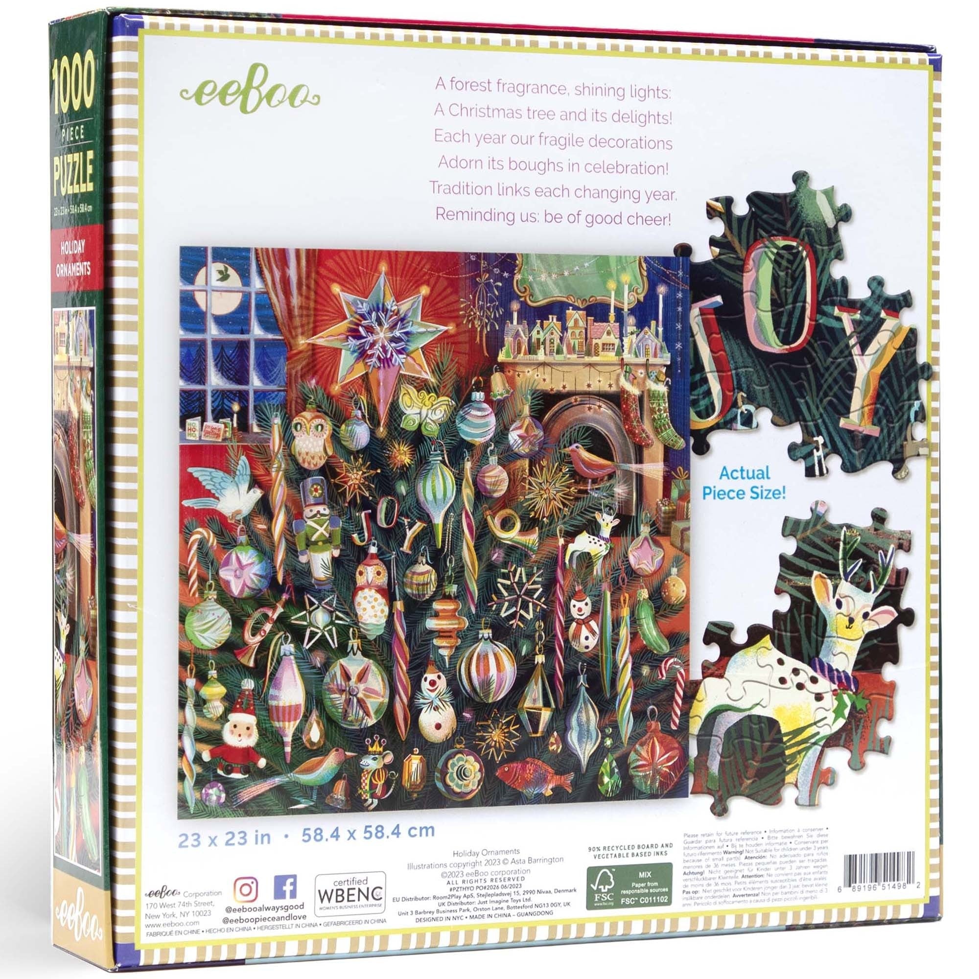Piece&Love: Holiday Ornaments - 1000 pc Puzzle