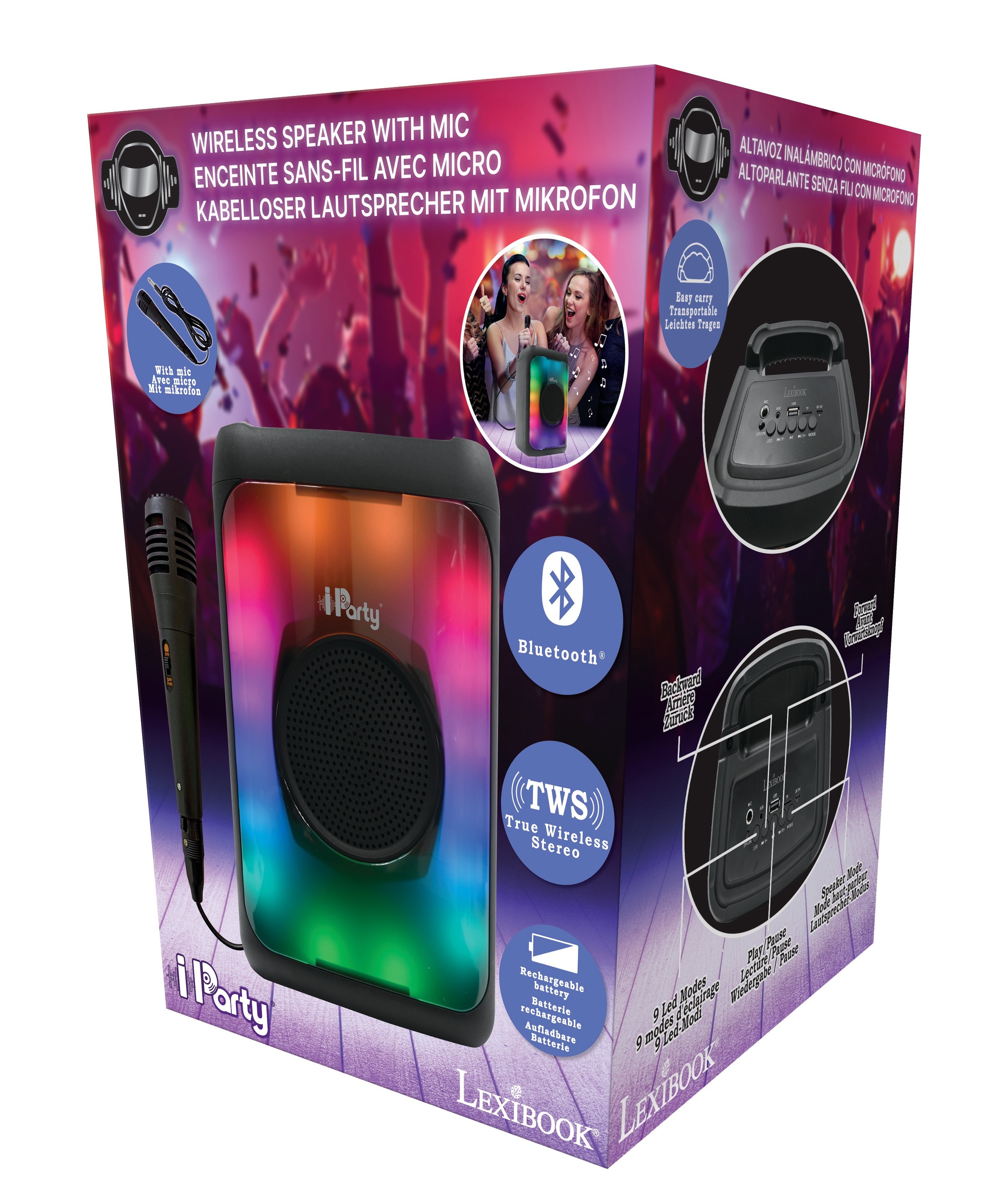 LEXIBOOK Medium size Flame Bluetooth® Speaker with mic