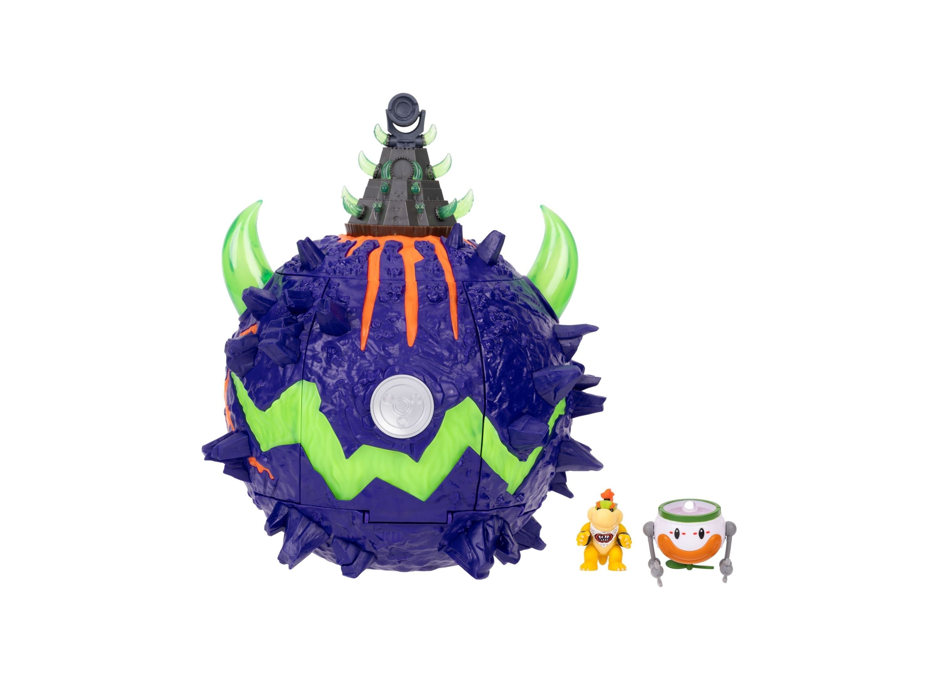 Super Mario Wonder Bowser Jr. Planet 10-Inch Glow-in-the-Dark Interactive Playset