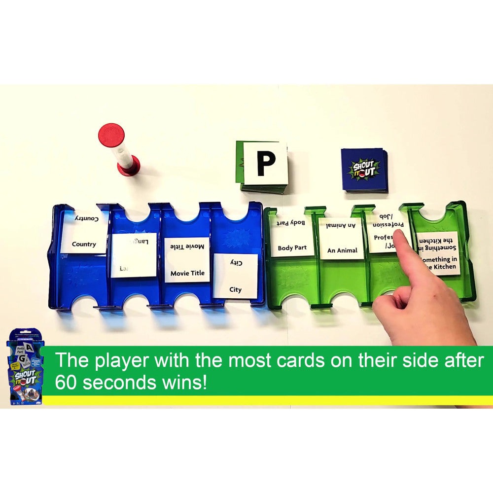 MukikiM Shout It Out Word Challenge Game, Ages 8+, for 2 Players/Teams