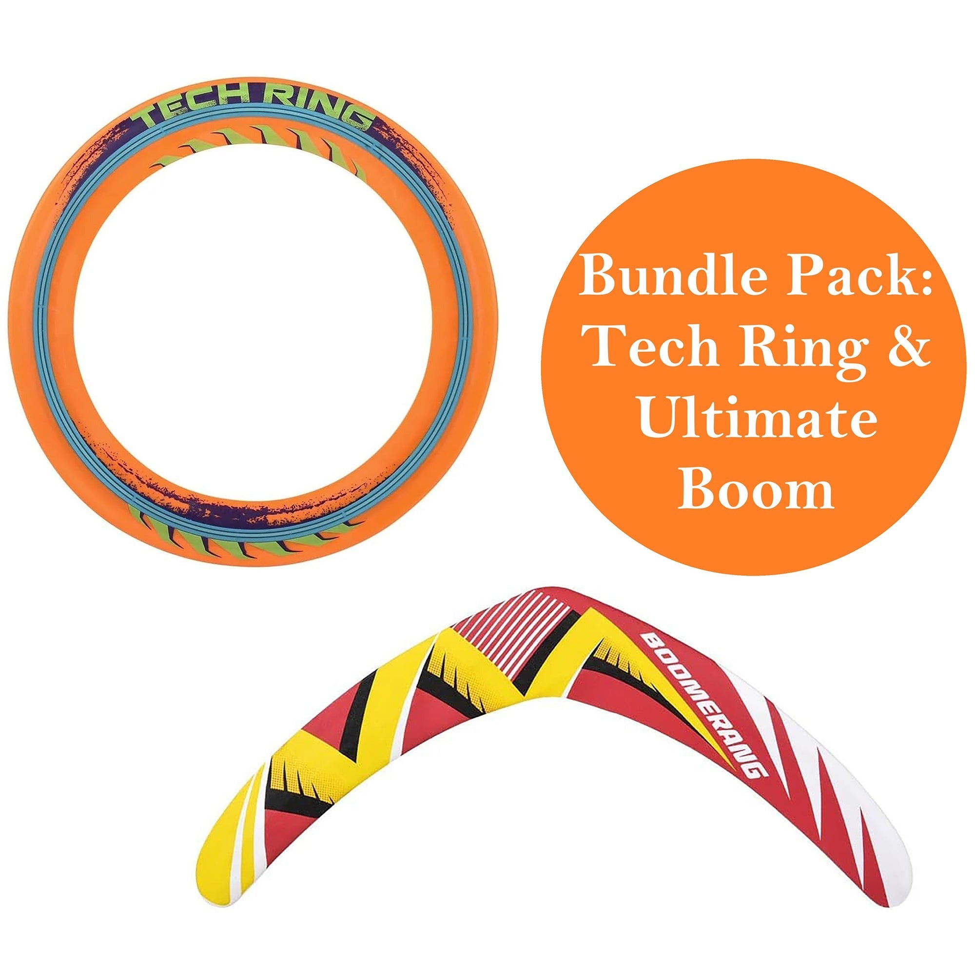 Ultimate Boomerang & Tech Ring 2-Piece Flying Toy Set