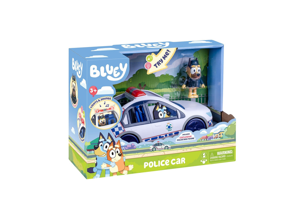 Bluey Police Car With Police Man Figure And Lights And Sounds