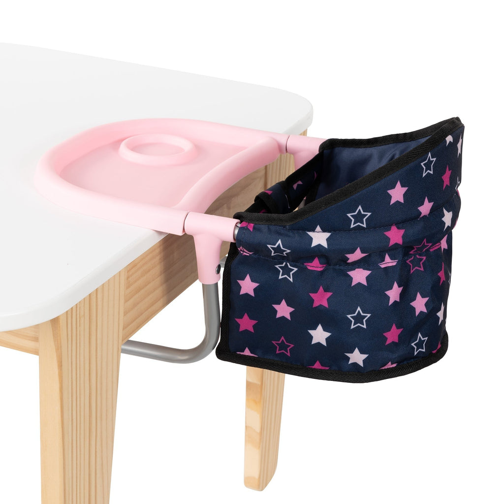 Bayer Design Doll Table Seat With Tray - Navy Pink Stars