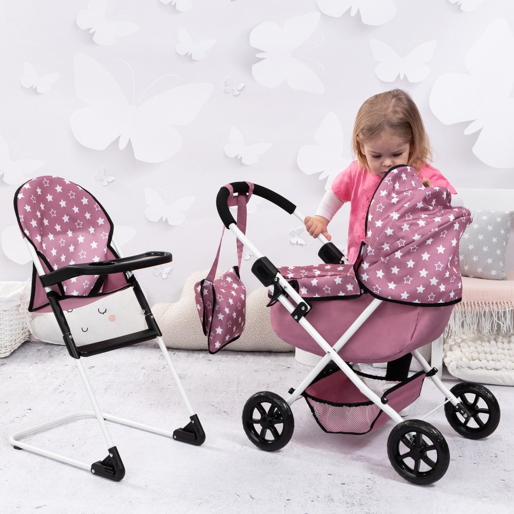 Bayer Design Cozy 3-Piece Dolls Playset - Pink, White, Stars