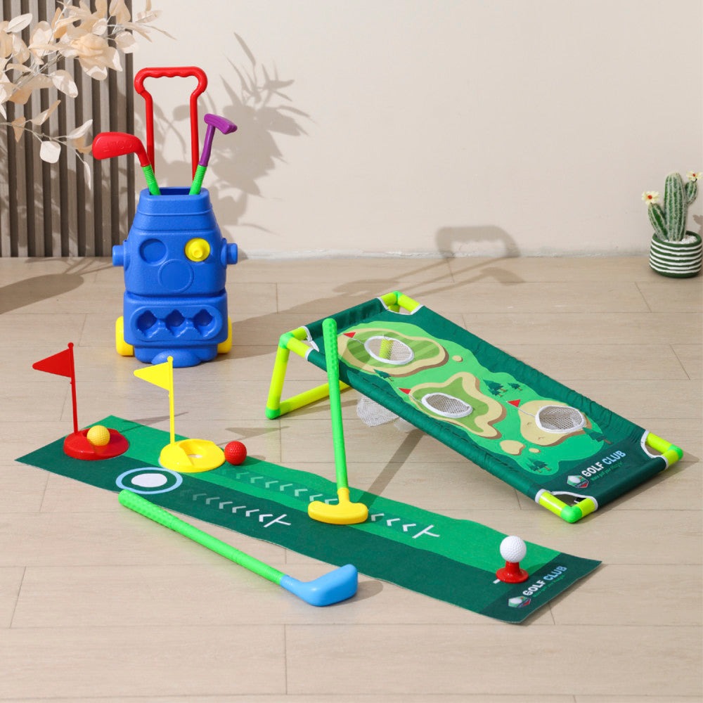 Trimate 2-in-1 Toddler Golf & Cornhole Set - Indoor/Outdoor Sports Fun