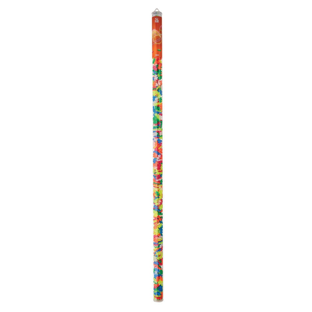 Plus-Plus Super Tube - 500-Piece Neon Mix Building Set - Ages 5+