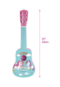 Melody Magic 21-Inch Unicorn Wooden Guitar for Kids