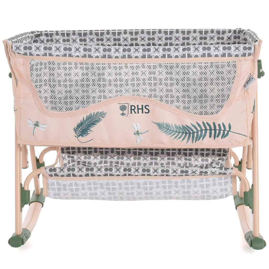 Roma RHS Bedside Crib With Adjustable Height And Rocking Mode For Dolls