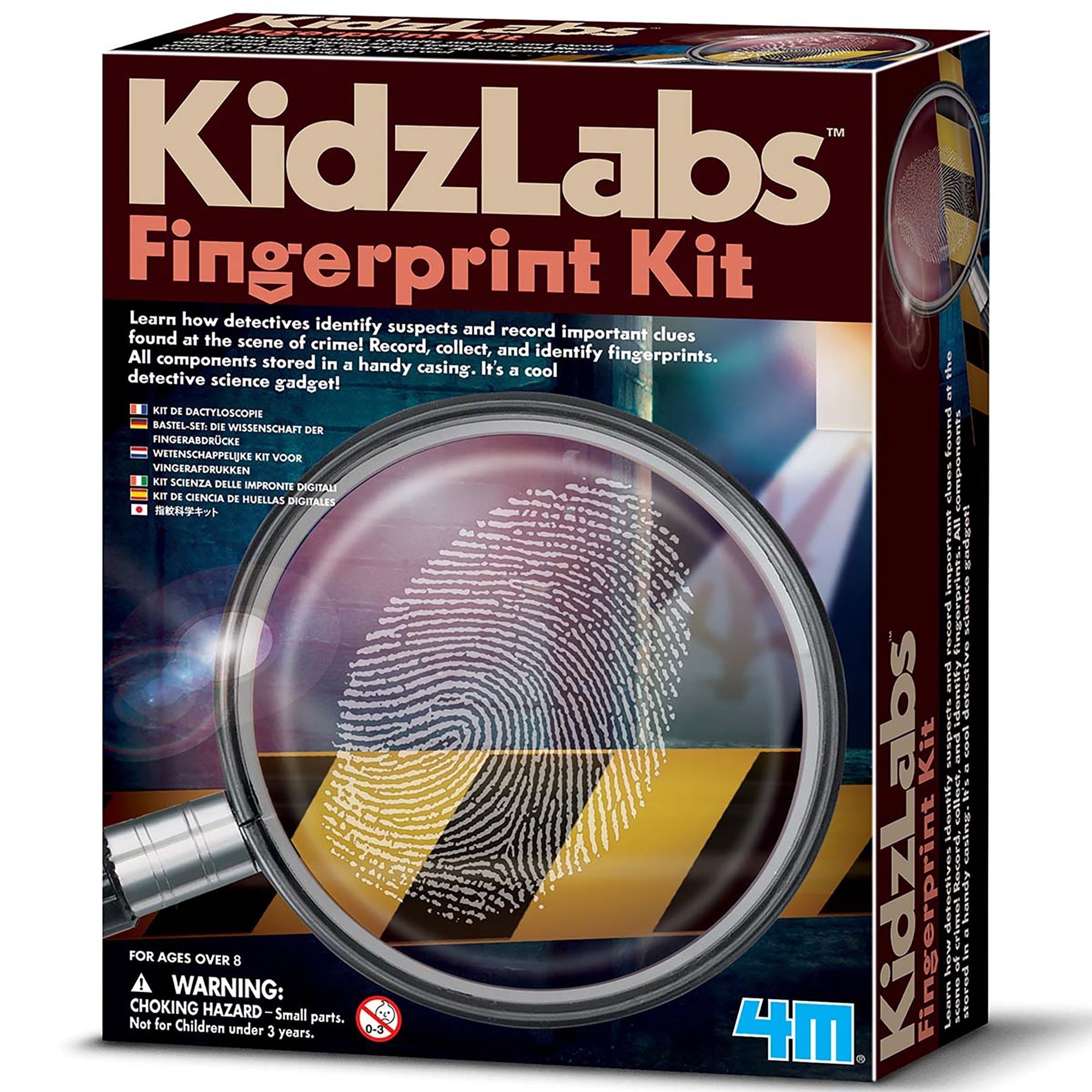 KidzLabs Fingerprint Detective Kit With Dusting Powder And Magnifying Lens