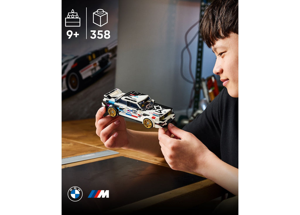 LEGO Speed Champions BMW M3 E30 358-Piece Building Set With Driver Minifigure