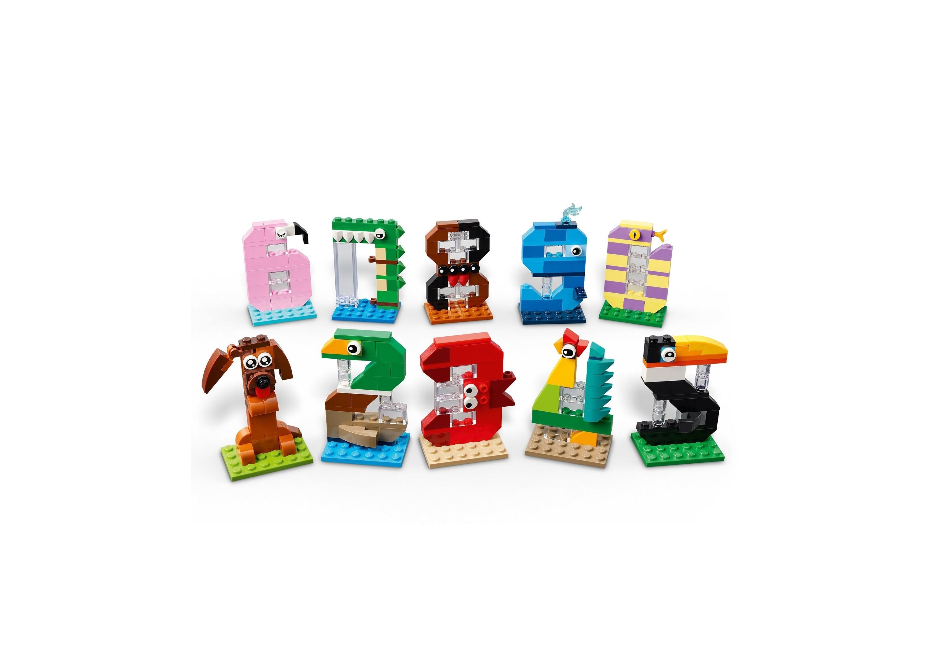 LEGO Birthday Numbers Party Decor Building Set, 281 Pieces