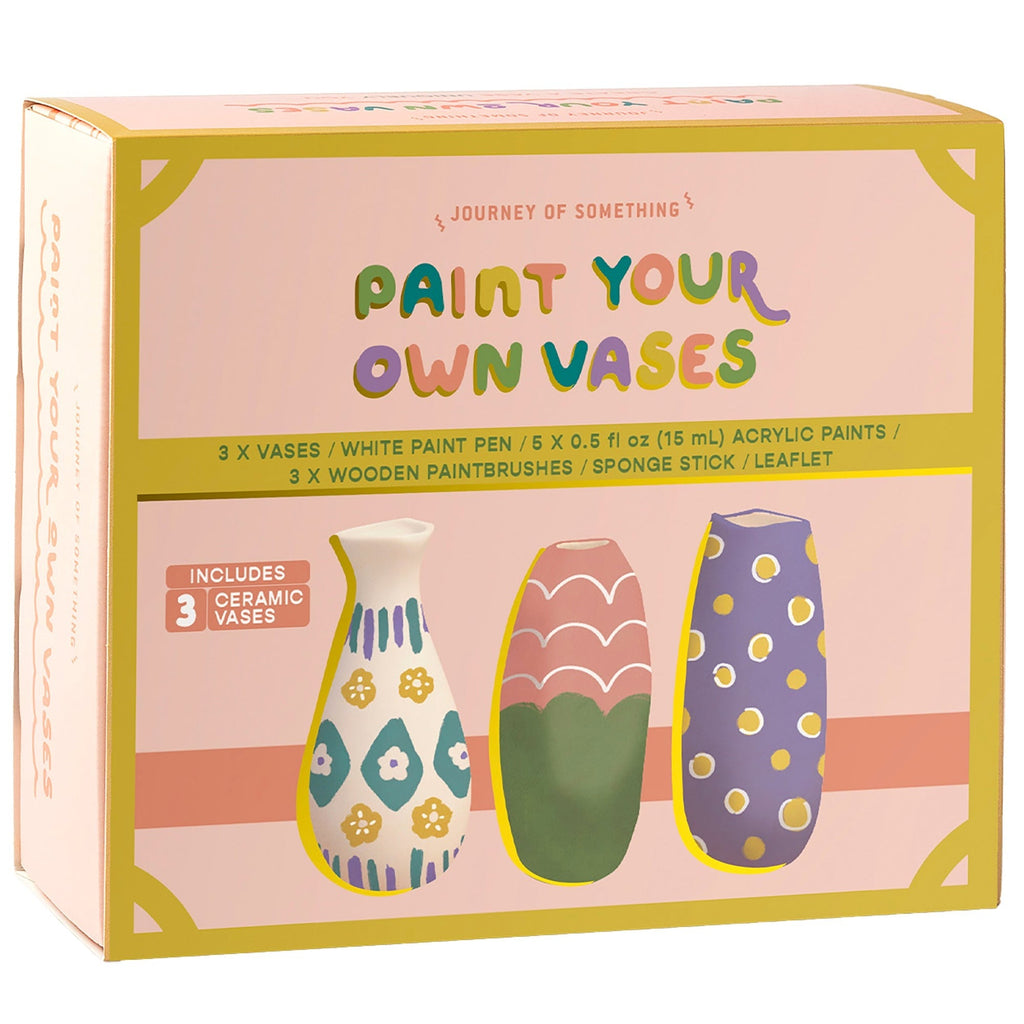 Journey Of Something Paint Your Own Vases DIY Ceramic Art Kit