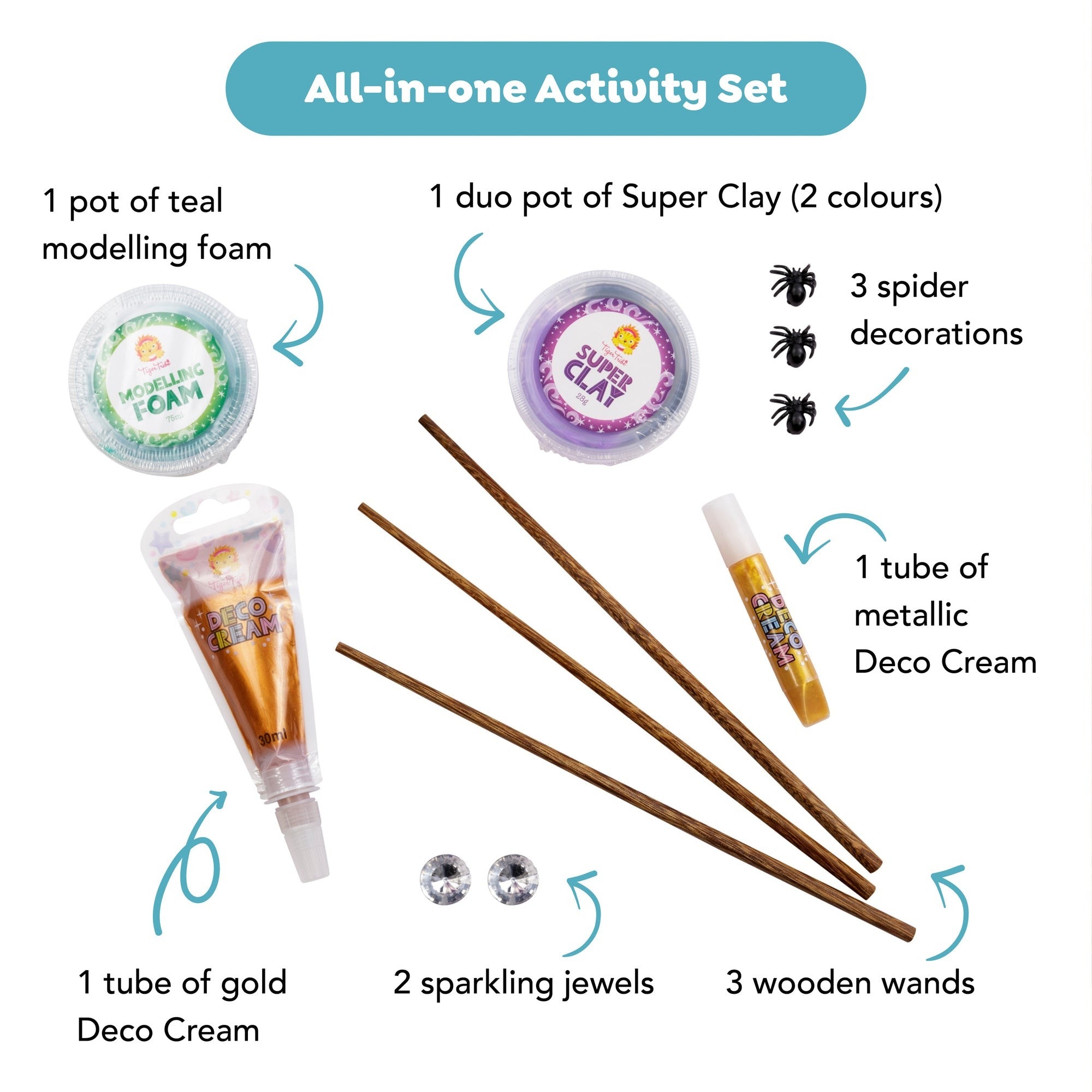 Tiger Tribe Spellbound Magic Wand Kit - Craft Set for Kids Ages 5-9