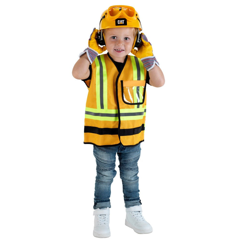 CAT 5-Piece Construction Worker Role Play Set - Yellow & Black - Ages 3+