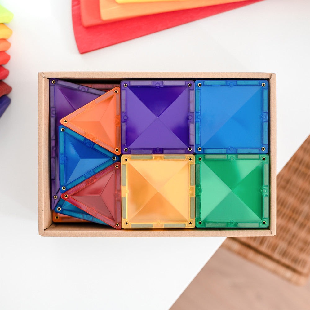Connetix Magnetic Tiles Rainbow Starter Pack - 60 Pieces