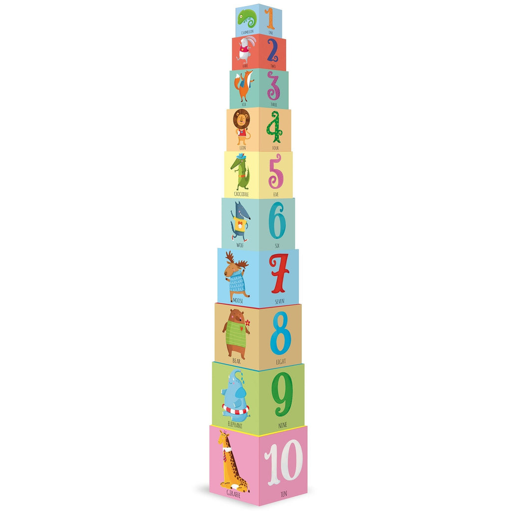Edu-Blocks Towering Animal Adventure - Colorful Stacking Cubes