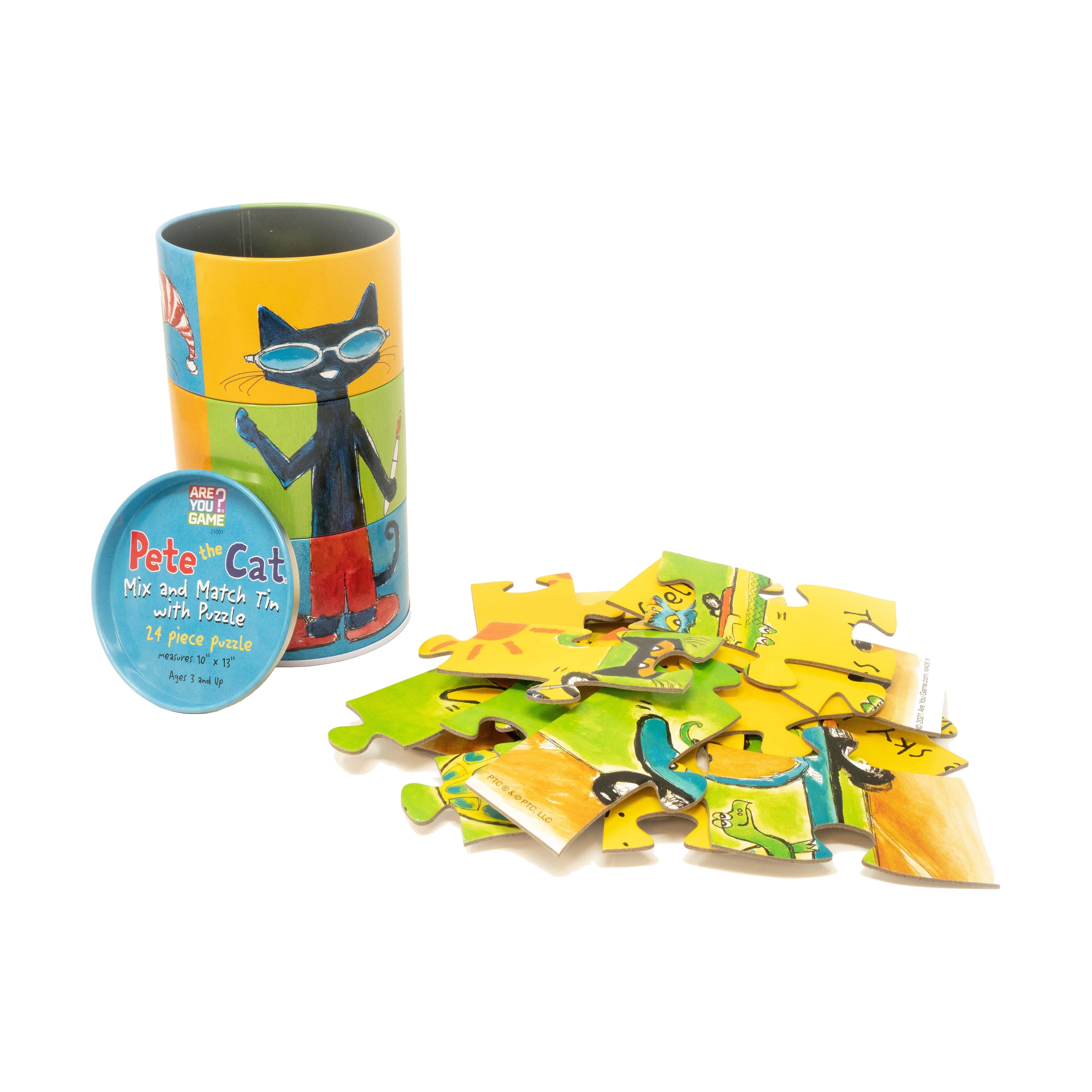 Pete The Cat Mix And Match 24-Piece Tin Puzzle
