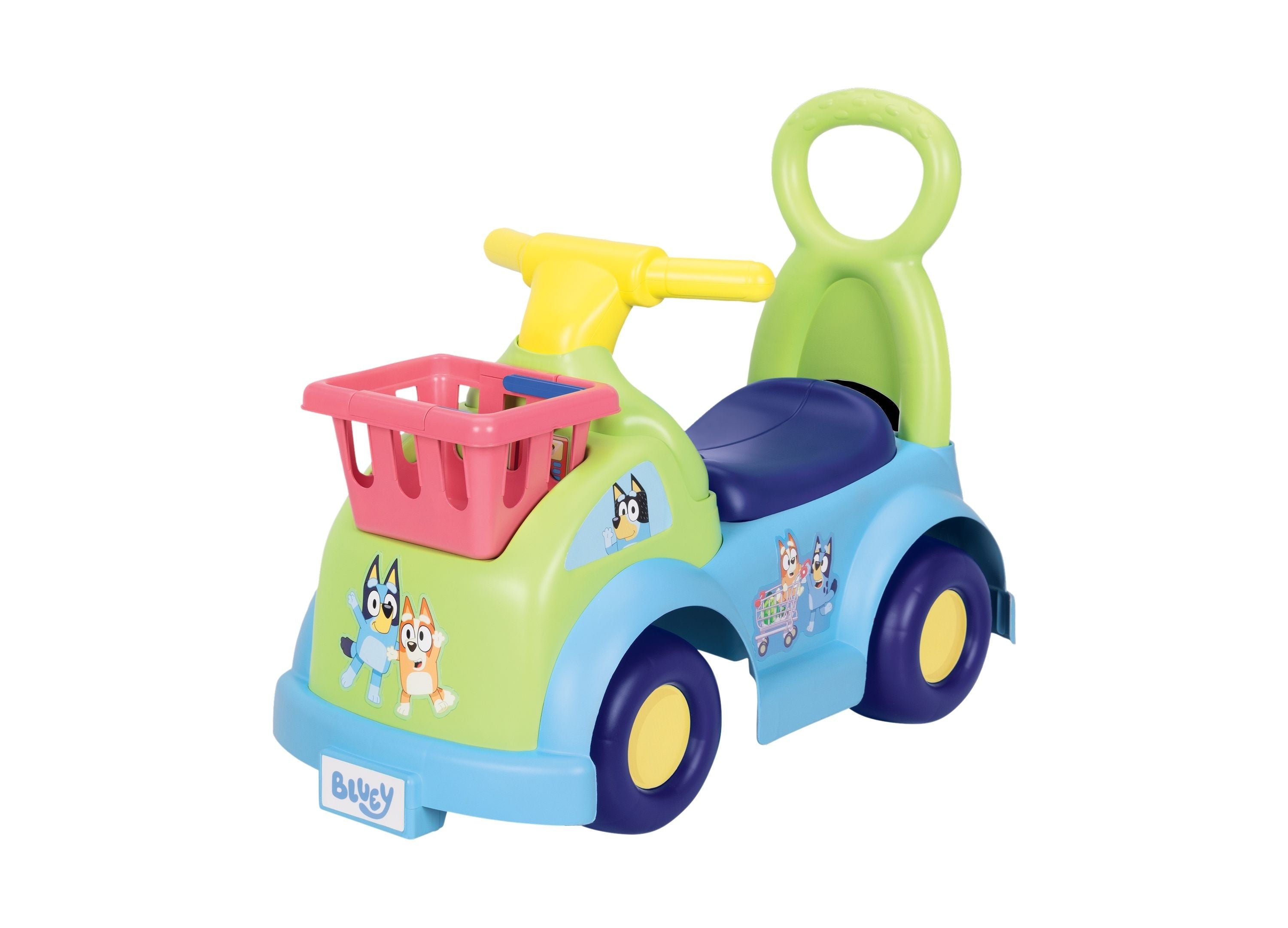 Bluey Shopping Cart Ride-On With Scanner And Grocery Accessories