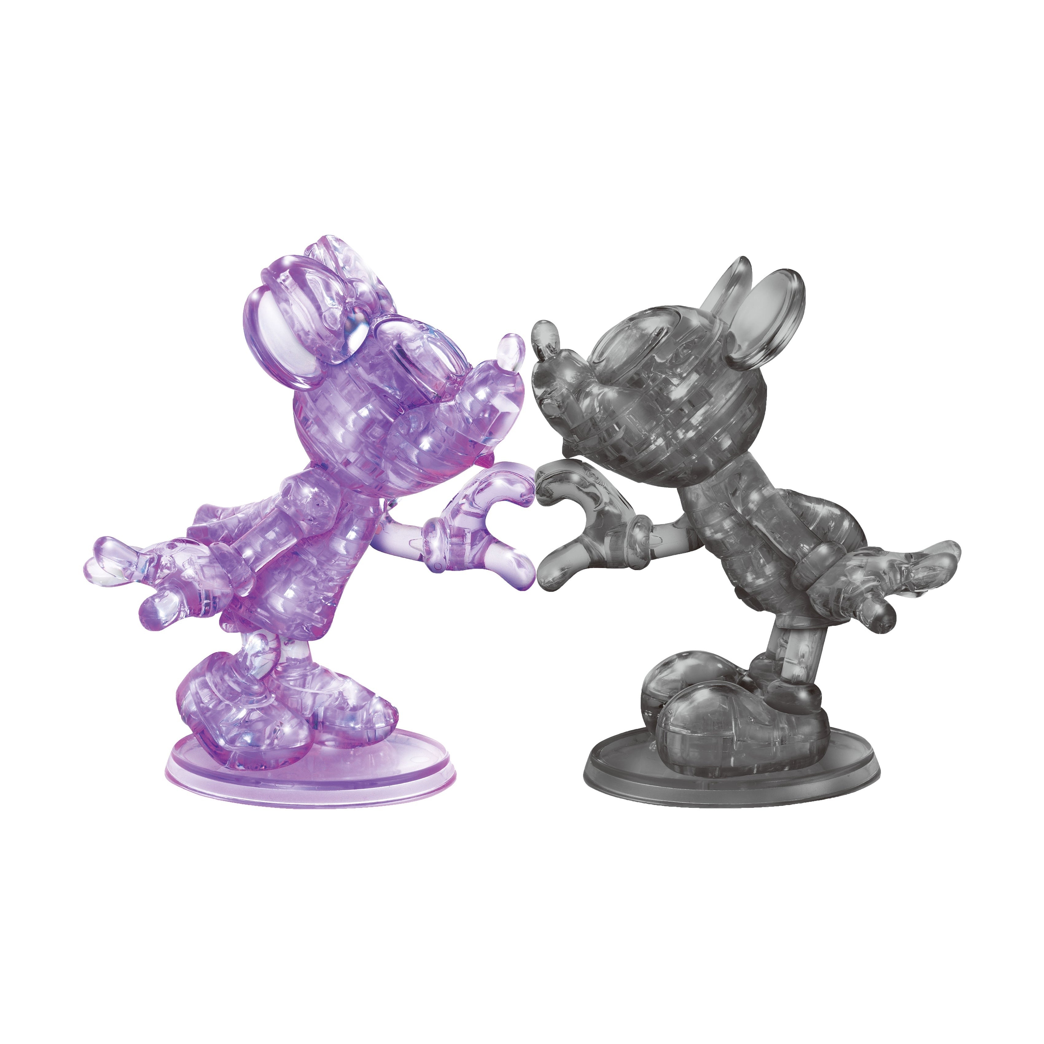 Disney 3D Crystal Puzzle - Minnie & Mickey Heart Deluxe - 68 pc