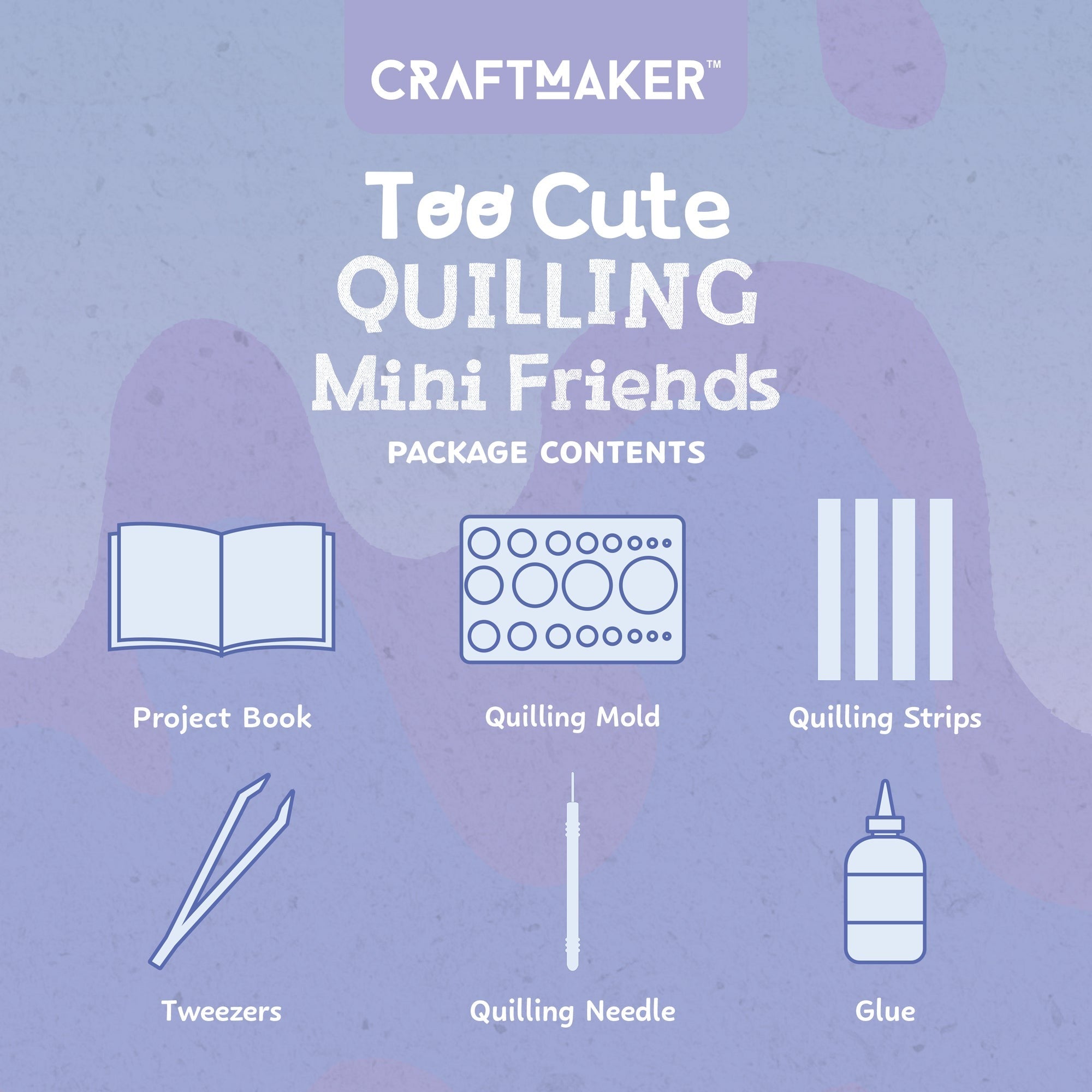 Craft Maker Too Cute Quilling Mini Friends 3D Paper Craft Kit