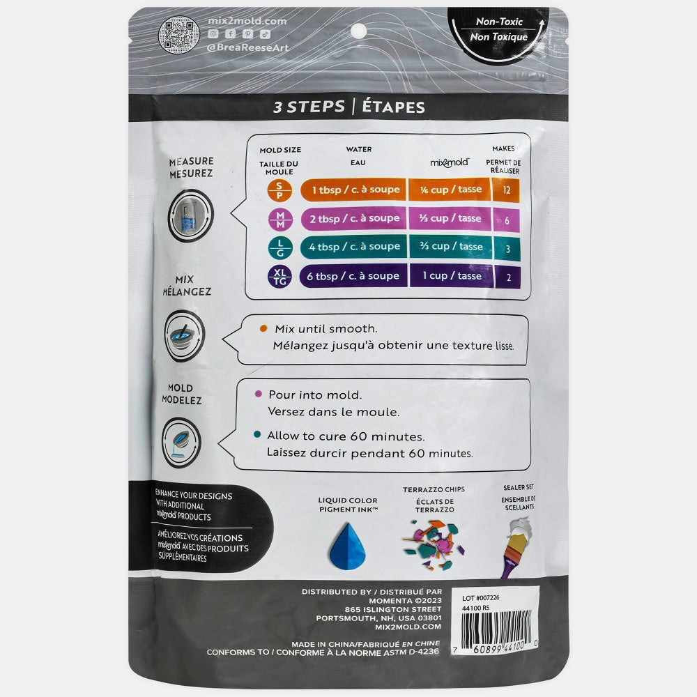 Brea Reese Mix2Mold Ceramic Resin - Craft Magic White Powder, 2lb