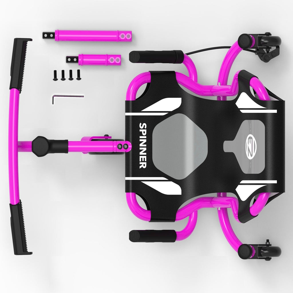 EzyRoller Spinner Ride-On Scooter - Princess Pink - 360° Turns - Kids & Teens