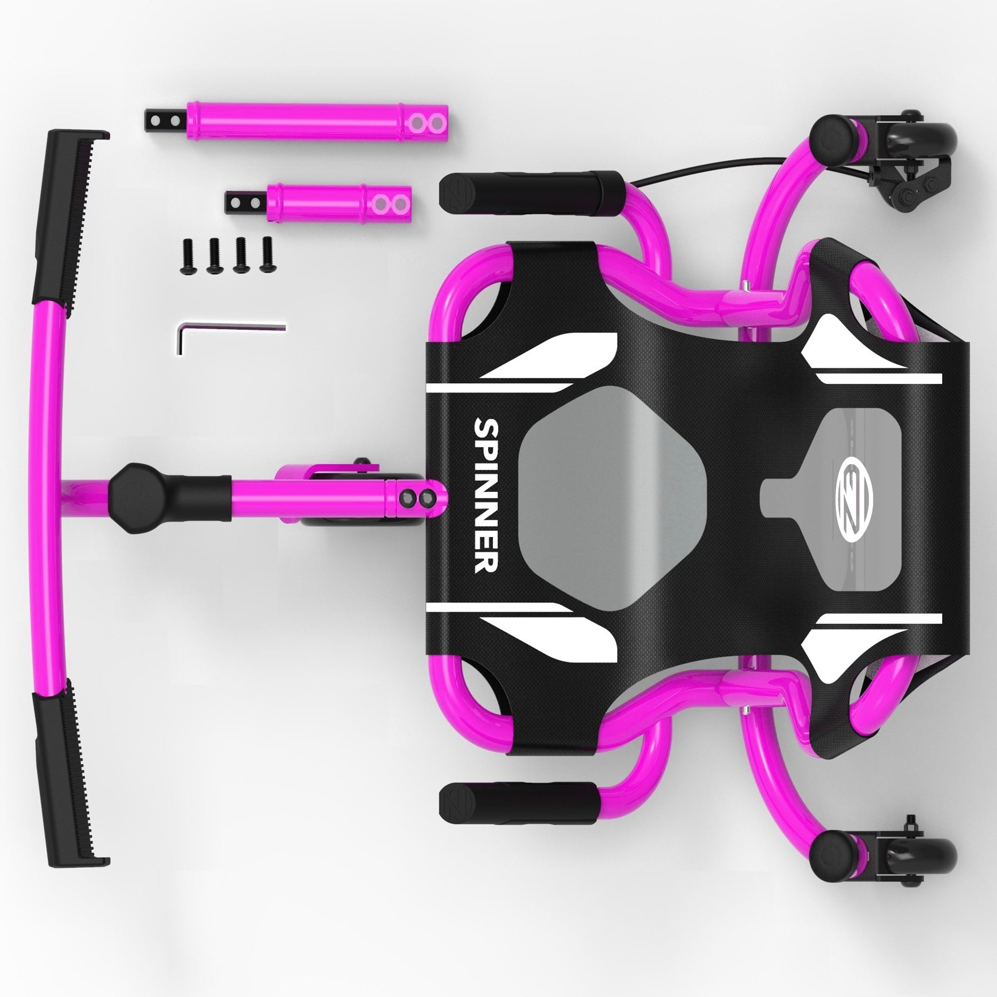 EzyRoller Spinner Ride-On Scooter - Princess Pink - 360° Turns - Kids & Teens