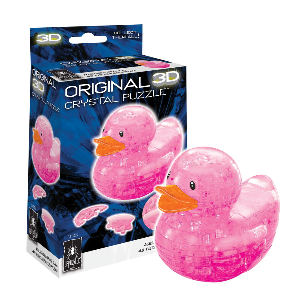 Pink Crystal Rubber Duck 3D Puzzle - Delightful Assembly Fun