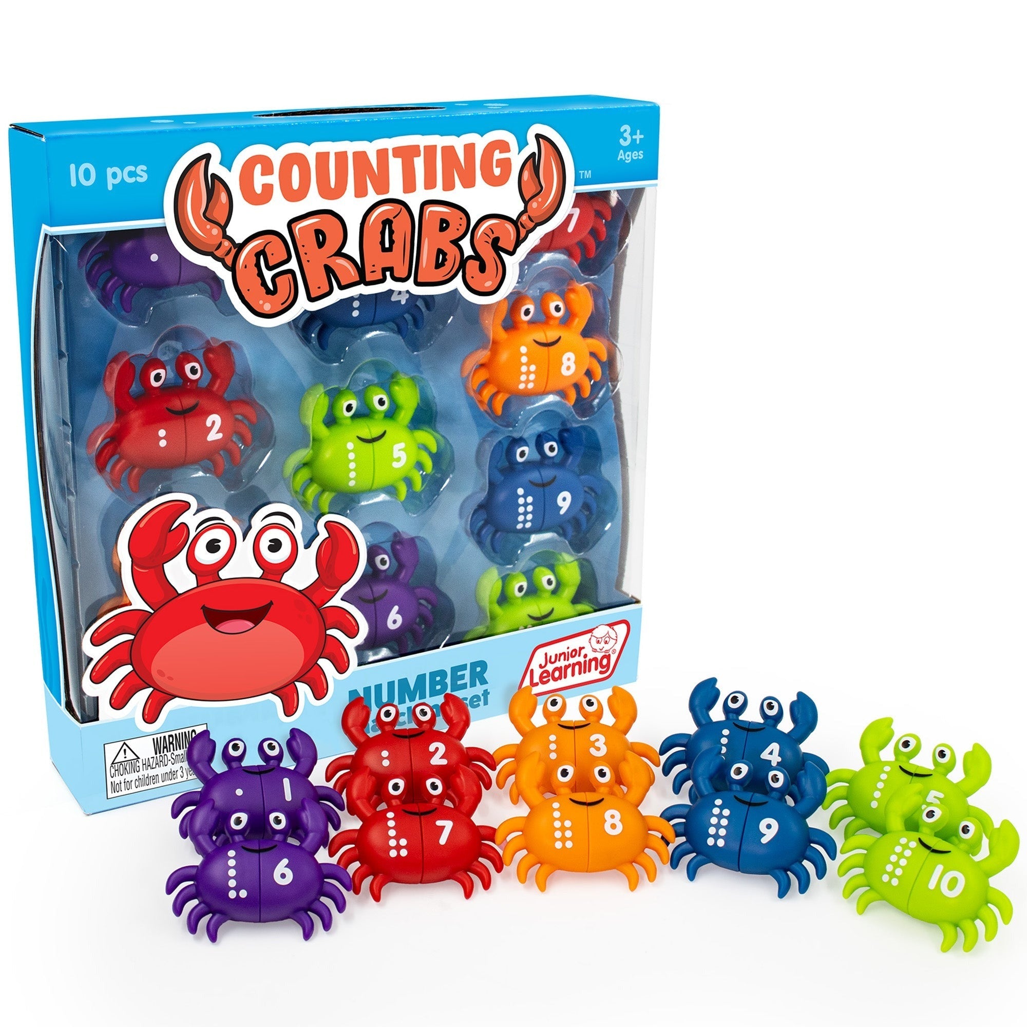 Counting Crabs Hands-On Math Learning Game With Double-Sided Number Matching