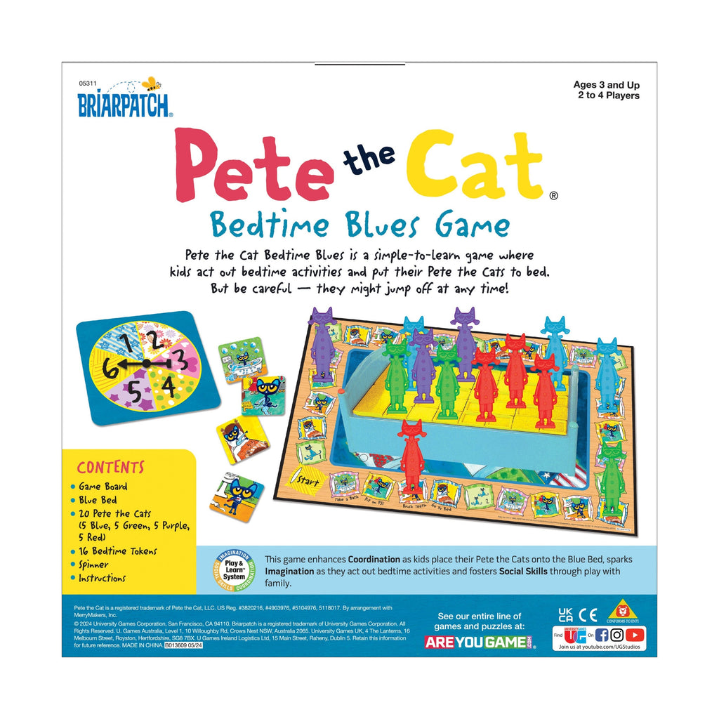 Pete the Cat Bedtime Blues Preschool Coordination Game