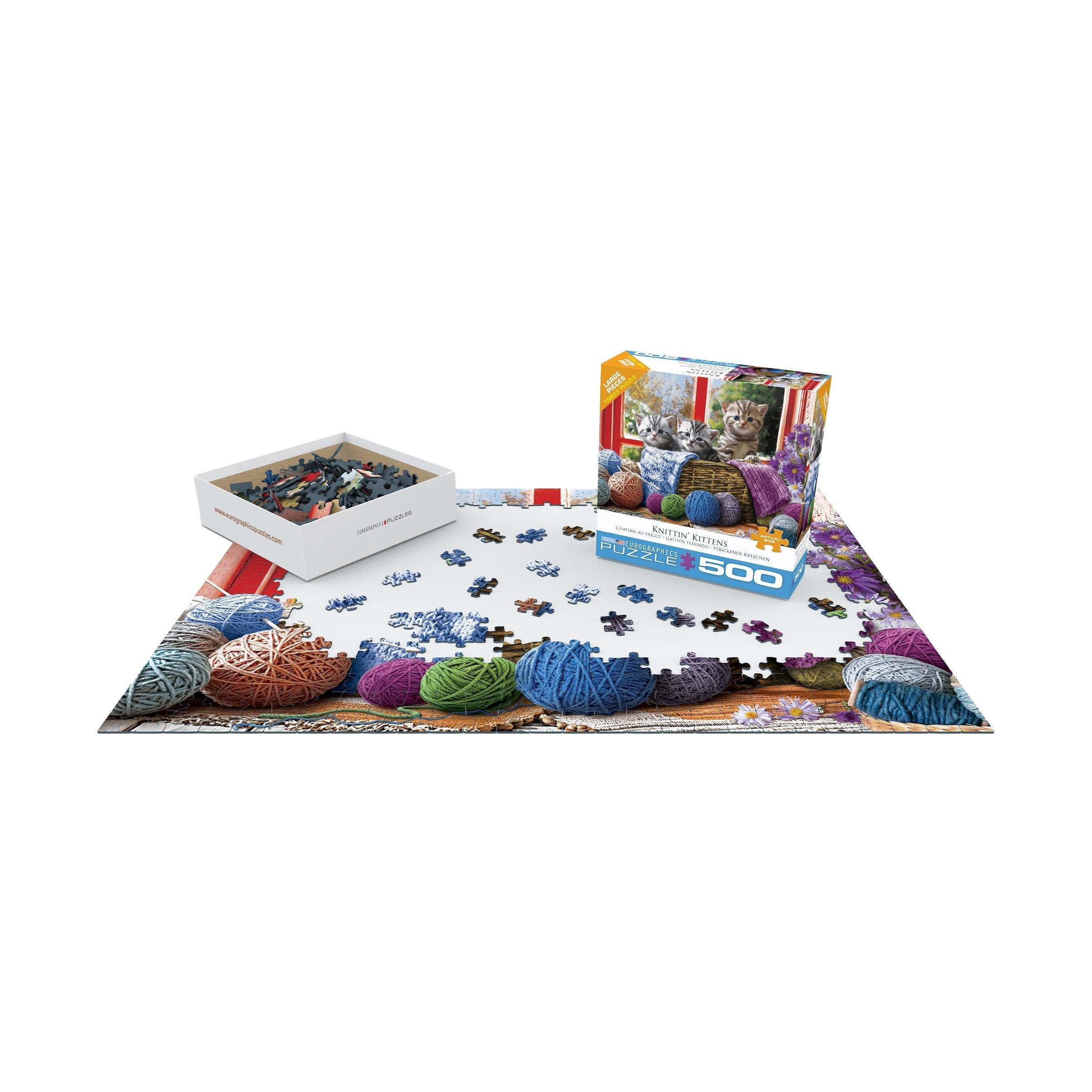Knittin' Kittens Yarn Adventure Jigsaw Puzzle - 500 pc