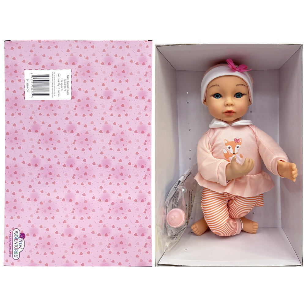 Little Darlings 14 Inch - Sweet Touch Baby Doll with Fox-Pink-White Outfit