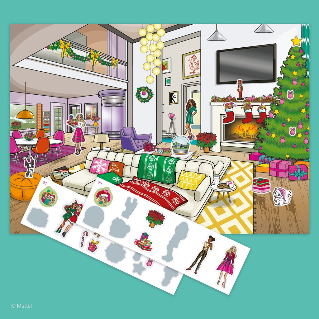 Barbie Sticker Book Advent Calendar - 24-Door Display Stand