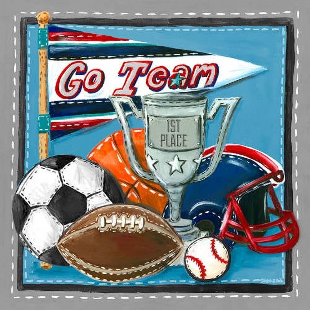 Oopsy Daisy Go Team! Vibrant Canvas Art by Jones Segarra