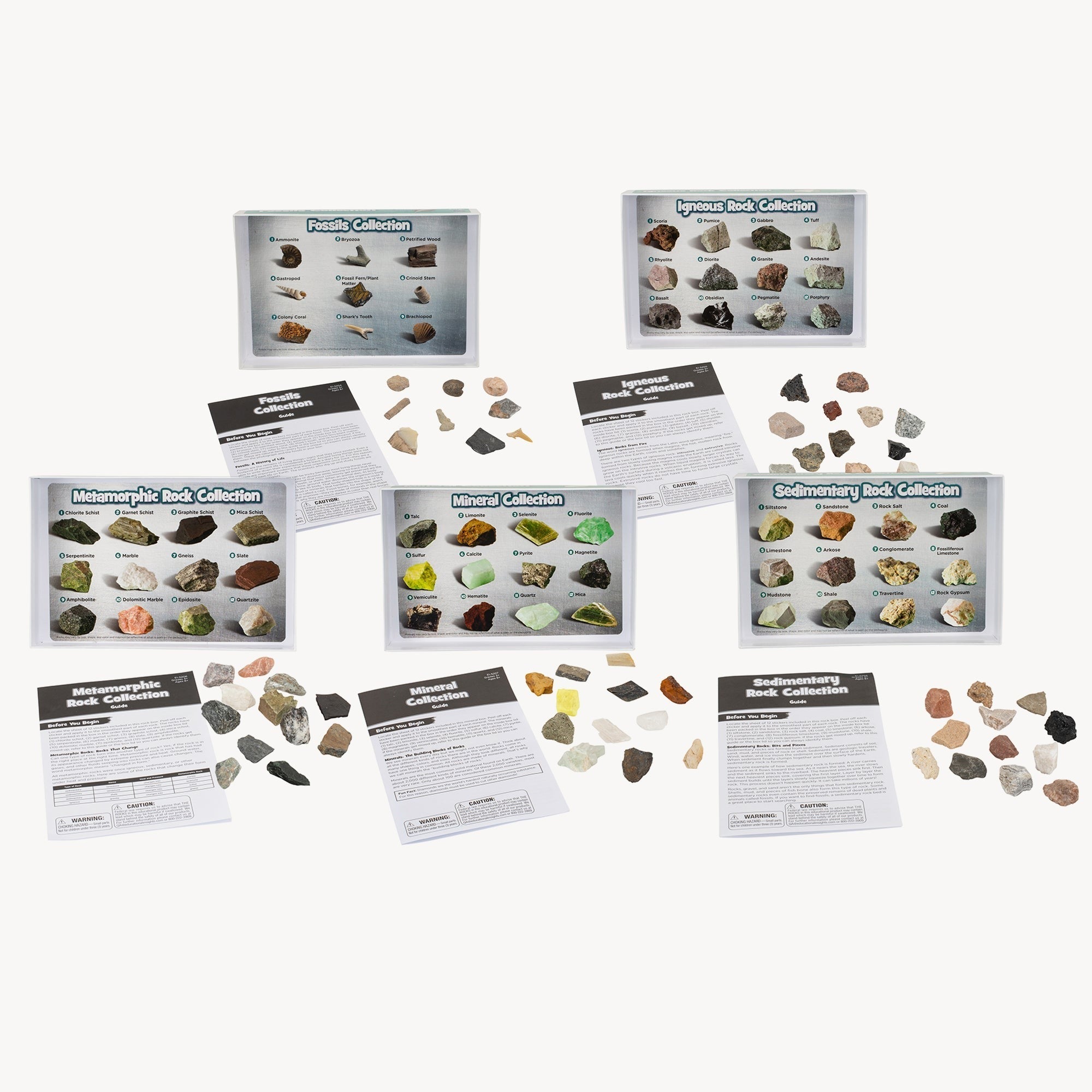 Educational Insights GeoSafari Rock and Fossil Explorer Set - 57 Pieces