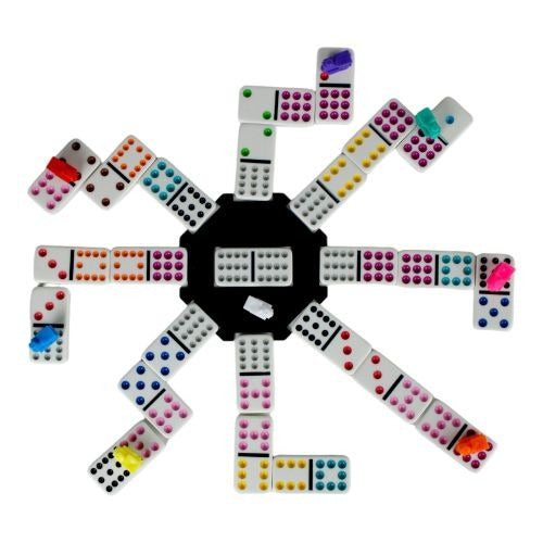 Mexican Train Dominoes Deluxe Set in Tin with Electronic Sounder