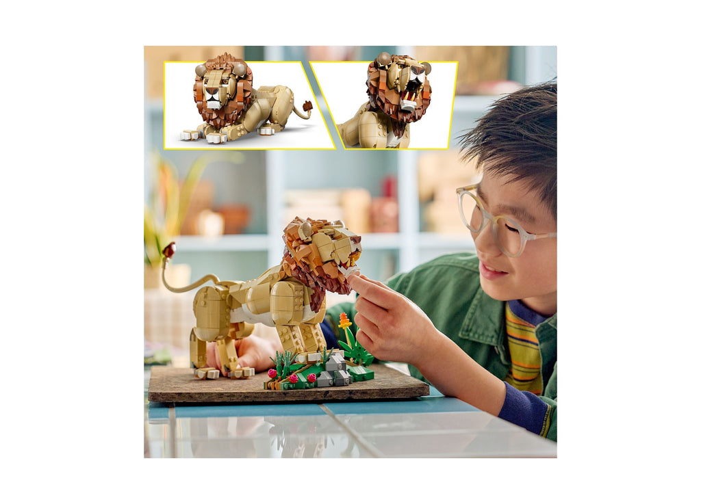 LEGO Creator 3-in-1 Wild Animals Majestic Lion 839-Piece Building Set
