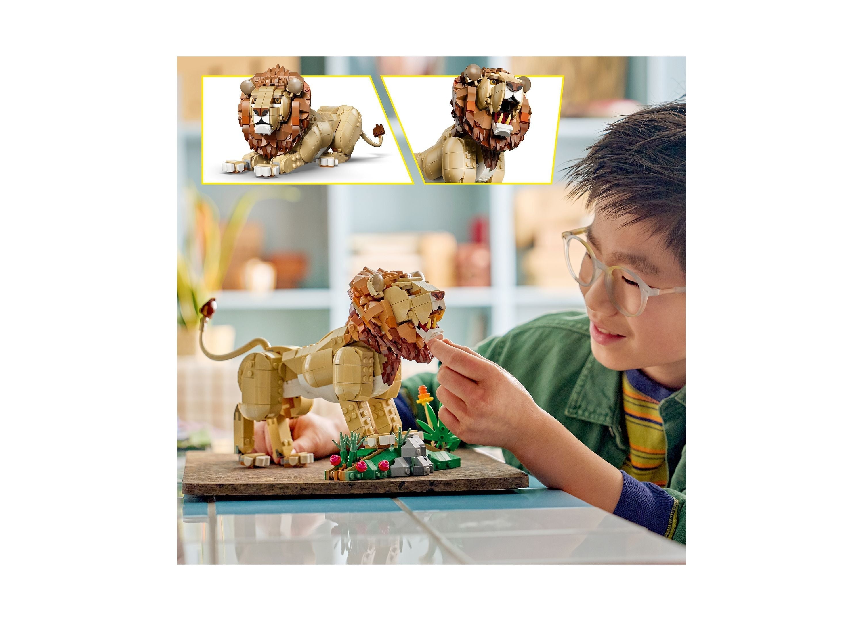 LEGO Creator 3-in-1 Wild Animals Majestic Lion 839-Piece Building Set