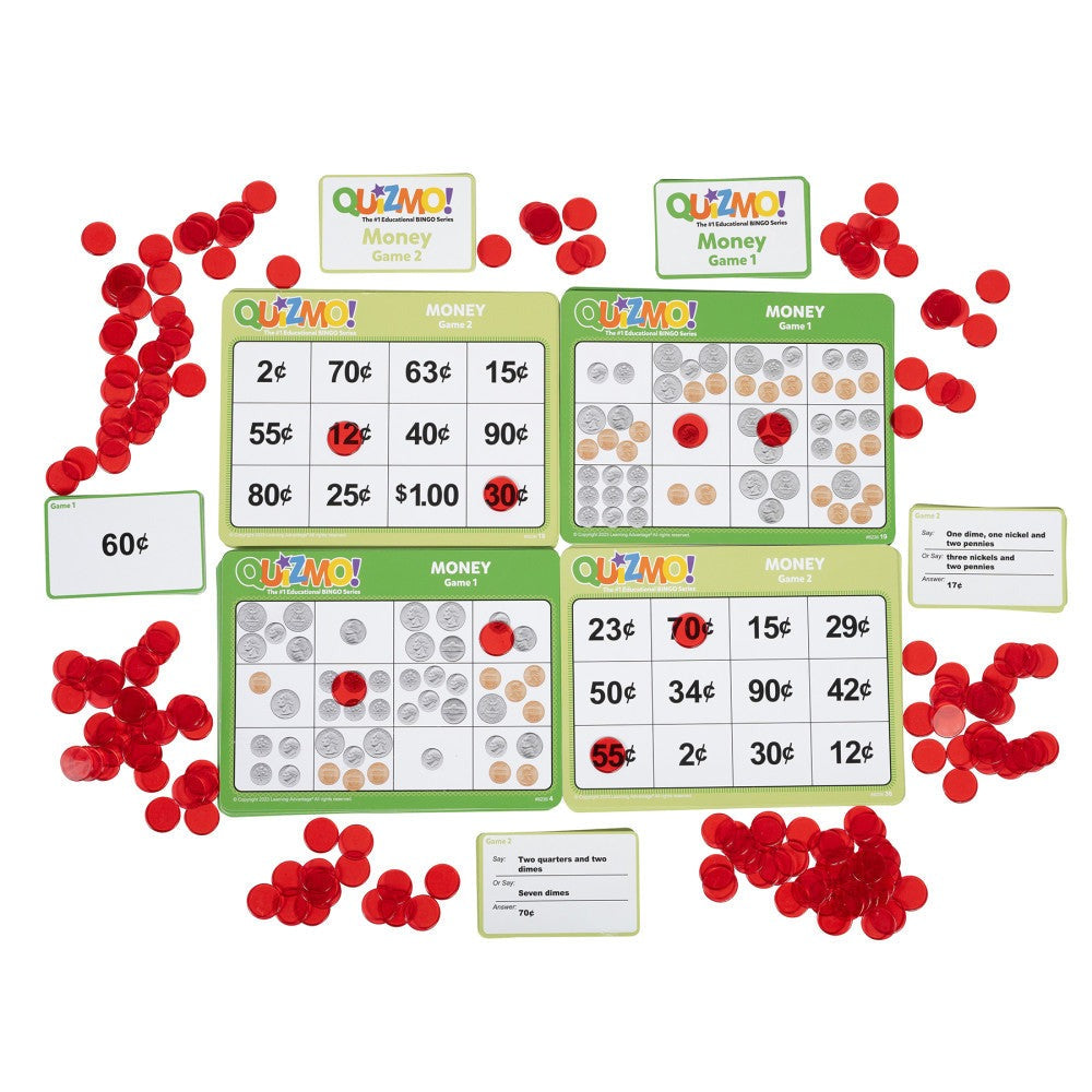 Learning Advantage QUIZMO Money Interactive Bingo-Style Money Game