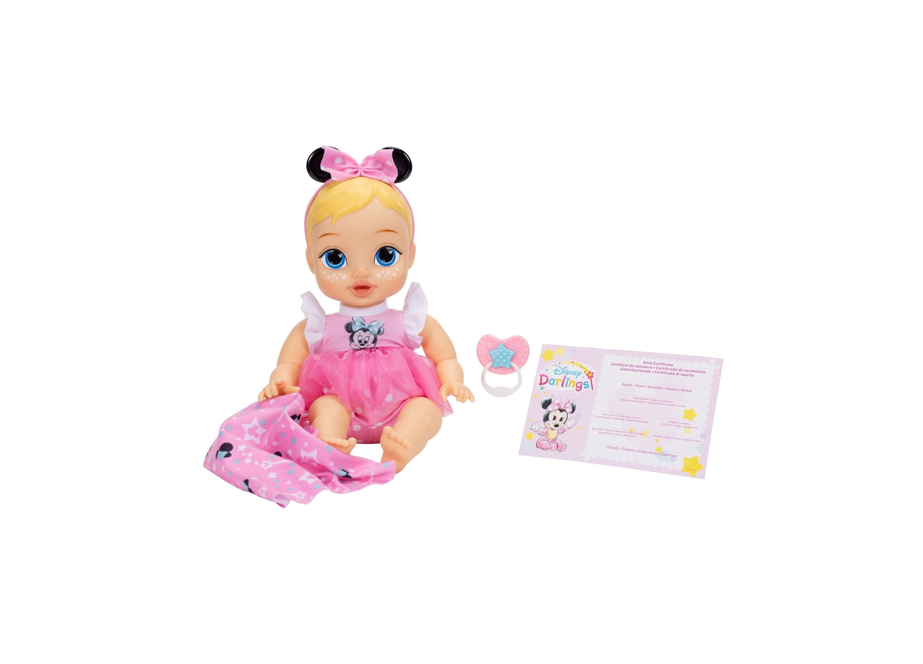 Disney Darlings Snuggly Stars Minnie Mouse 11-Inch Soft-Bodied Baby Doll
