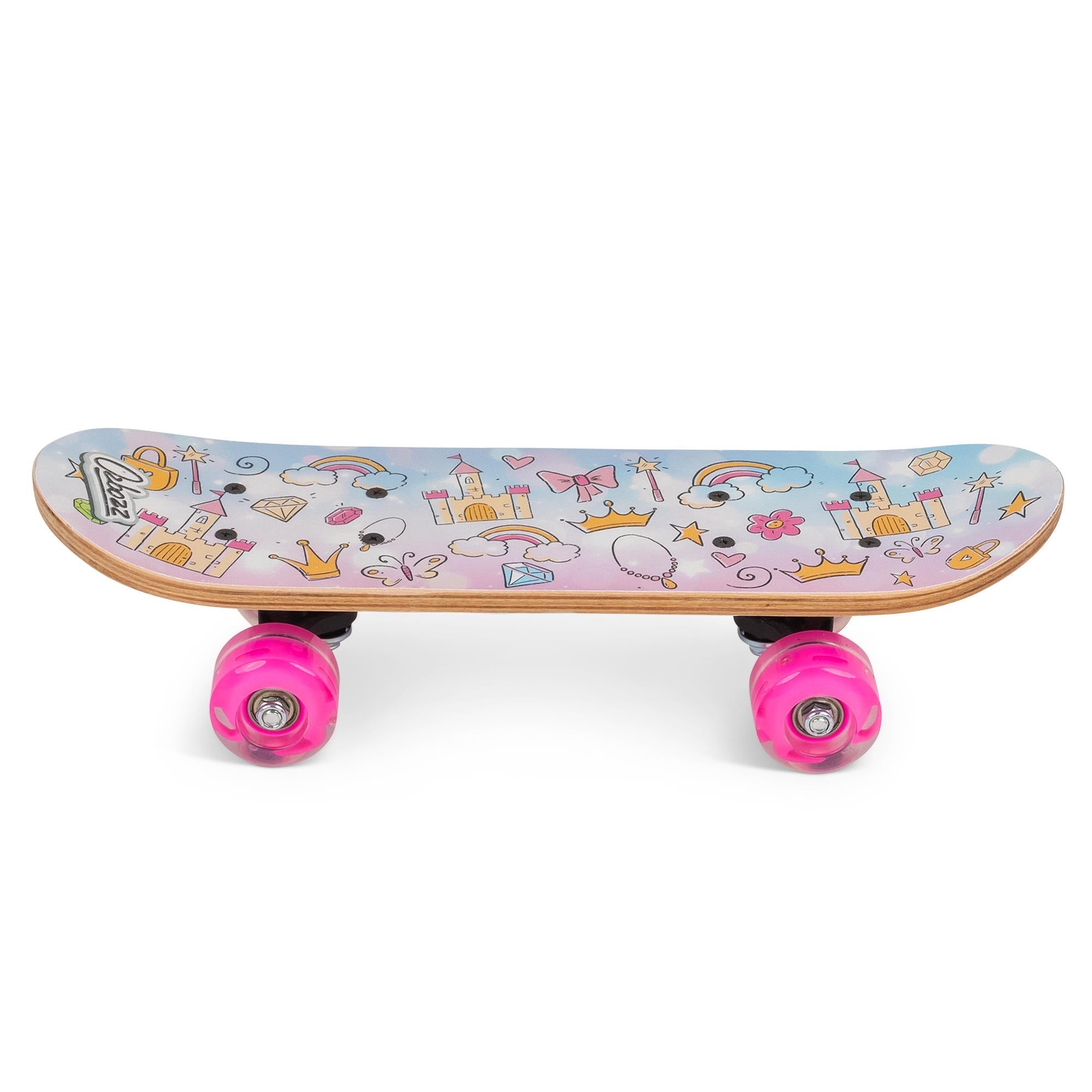 Ozbozz 17" Princess Skateboard - Dynamic Flashing Wheels & Wooden Deck